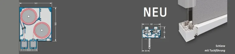 Lewens Micro Doppio Doppel-Senkrechtmarkise mit Sonnen- und Insektenschutz konfigurieren Mit Konfigurator