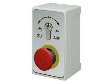 WTS - Standard - Schlüsseltaster mit Not-Halt Pilz (Rast) Drucktaste , AP ,Wassergeschützt - Schutzart IP 54