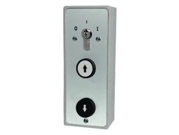 WTS - Standard - Schlüsselschalter mit 1 Rast-Kontakt : Schlüssel : AUS/EIN  Drucktasten: AUF - AB  , AP ,Wassergeschützt - Schutzart IP 54