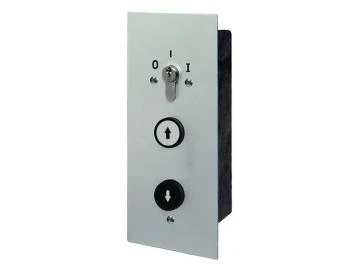 WTS - Standard - Schlüsselschalter mit 1 Rast-Kontakt : Schlüssel : AUS/EIN  Drucktasten: AUF - AB  , UP ,Wassergeschützt - Schutzart IP 54