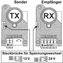 WTS - LS-1 Einweg-Lichtschranke (12V oder 24V AC/DC), Sender und Empfänger, Reichweite 60 m