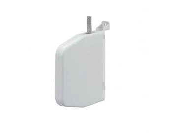 Mini-Aufschraubgurtwickler weiß, 7 m Gurtaufnahme, mit Gurt, schwenkbar, aufklappbar, 22 mm breit