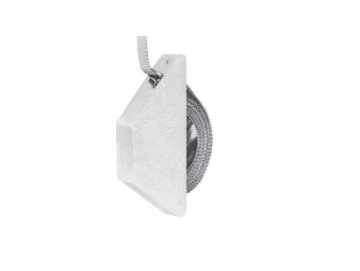 Mini-Halb-Einlassgurtwickler weiß, 5 m Gurtaufnahme, ohne Gurt, 28 mm breit