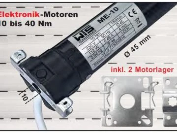 WTS - Rohrmotoren Serie ME mit elektronischer Endabschaltung, Ø 45 mm