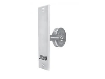 Einlassgurtwickler 15 m Getriebegurtaufnahme, Lochabstand 255 mm,,mit weißer Deckplatte, für 23 mm Gurt