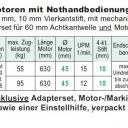 WTS - NHK-Rohrmotoren Serie DMH mit Nothandbedienung durch Kurbelstange  Ø 45 mm