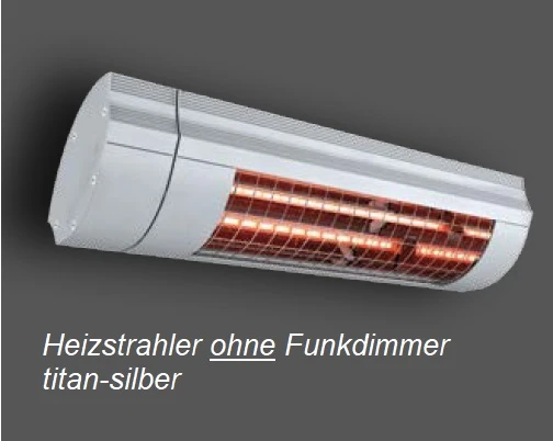 Lewens Heizstrahler, 2000 Watt ohne Funkdimmer Weiß oder Silber