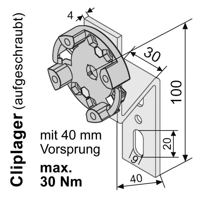 WTS - Neubau - Fertigkastenlager AM2-L030 für AM2 und AE2 Rohrantriebe Max 30Nm