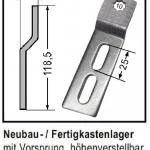 WTS - Neubau - Fertigkastenlager DM-L075 für Rohrmotoren  Ø 45 mm Serie DM - DMF - ME