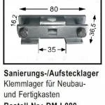 WTS - Sanierungs- Aufstecklager DM-L080 für Rohrmotoren  Ø 45 mm Serie DM - DMF - ME