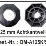 WTS - Adapterset DM-A125K-59 : 125 mm Achtkantwelle nur für Maxi - Rohrmotoren  Ø 59 mm, Serie DM-59 + DMH-59