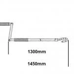 WTS - Kurbelstange flexibel, Länge: 1450 mm 1300 mm geknickt