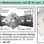 WTS -Mini-Rohrmotor 13 NM für Gleichstrom 12V DC mit mechanischer Endabschaltung