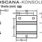 Wand Decken Konsole für Lewens Toscana - Markise , Wand- und Deckenkonsole in einen