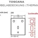 Dübelabdeckung-Thermax für Lewens  Toscana Markise für Wand und Deckenkonsolen