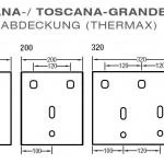 Dübelabdeckung-Thermax für Lewens  Toscana Markise für Wand und Deckenkonsolen