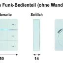 WTS - Funk-Wand Sender Serie DMF-WS2  2 Kanal Funkfrequenz: 433,92 MHz für Funk-Rohrmotoren Serie DMF