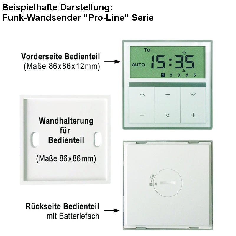 WTS - Funk-Wandsender Pro-Line Serie DMF-WS2-PRO,2 Kanal, 433,92 MHz,