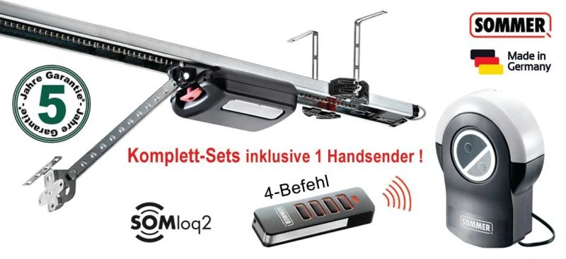 SOMMER Garagentorantrieb  Komplett-Sets pro+ S 9060 inklusive 1 Stück SOMloq2 Handsender 4-Befehl TYP GTA-9060-Set