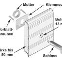 Not-Entriegelungsschloss für motorgetriebene Garagentore Set für Bohrloch ? 13 mm Typ : ERS-MINI