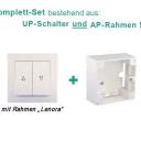 Universal  Doppel-Wipp Jalousieschalter für trockene Räume Auswahl als Taster oder Schalter Lenora
