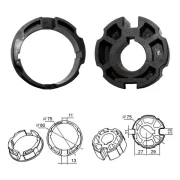 WTS - Adapterset DM-A78R-59 : 78 mm Rundwelle mit Nut nur für Maxi - Rohrmotoren  Ø 59 mm, Serie DM-59 + DMH-59