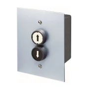 WTS - Zweifach-Drucktaster aus Metall Aufputz mit AUF + ZU Taste vorverdrahtet und wassergeschützt IP 65